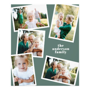 Foto Decor doméstico da família multifoto verde moderna