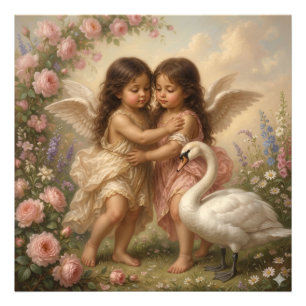 Foto decoração de berçário anjo romântico   