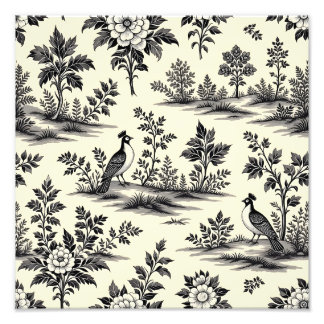 Foto Decorative French toile pattern