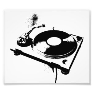 Foto Deejay DJ Turntable Photo Impressão Presentes d