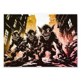 Foto Demonios Goblin Arruinaram Cidade Estilo Gráfico R