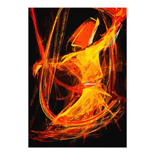 Foto Dervixe Giratório Sufi Místico – Arte Abstrata (Frente)