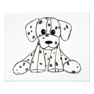Foto Desenho de cão de pelúcia Dalmaciano em forma de