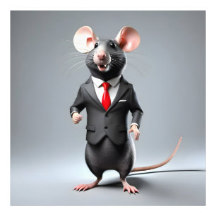 Foto desenho do rato engraçado