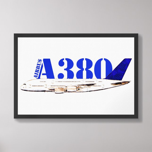 Foto Desenho em aquarela do avião Airbus A380 (Criador carregado)