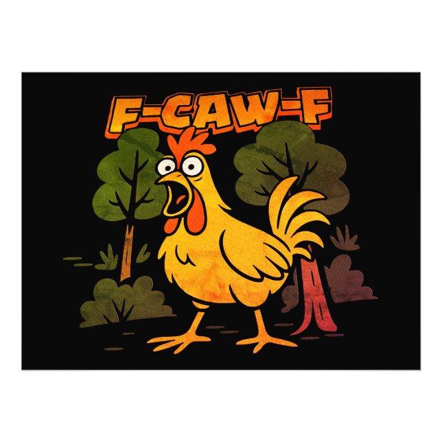 Foto Desenho Engraçado de Frango – Animal de Desenho Hu (Frente)