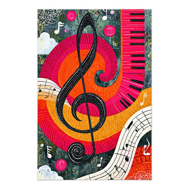 Foto Desenho Musical Abstrato (Frente)