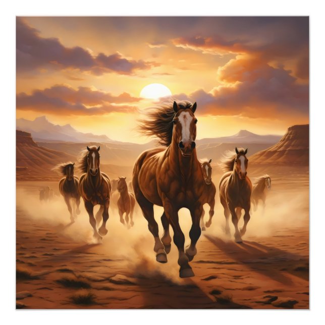 Foto Deserto de Cavalos Selvagens (Frente)