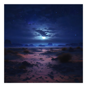 Foto Deserto Noturno, Lua cheia