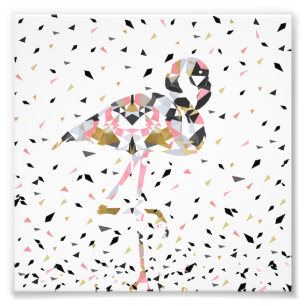 Foto Design abstrato do Flamingo, geométrico e bonito