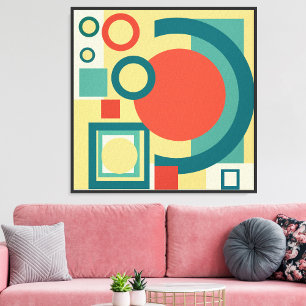 Foto Design Abstrato em Estilo Retro Geométrico Risogra