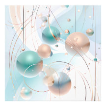design de abstrato pastel com círculos e linhas