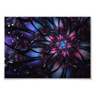 Foto design de flor fractal abstrato.