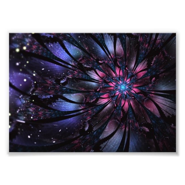 Foto design de flor fractal abstrato. (Frente)