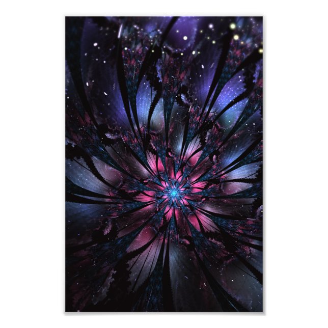 Foto design de flor fractal abstrato. (Frente)