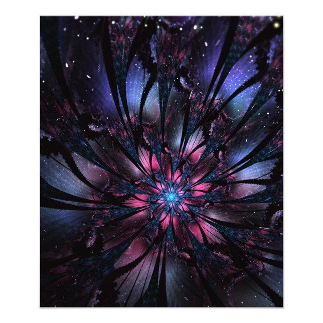 Foto design de flor fractal abstrato. (Frente)