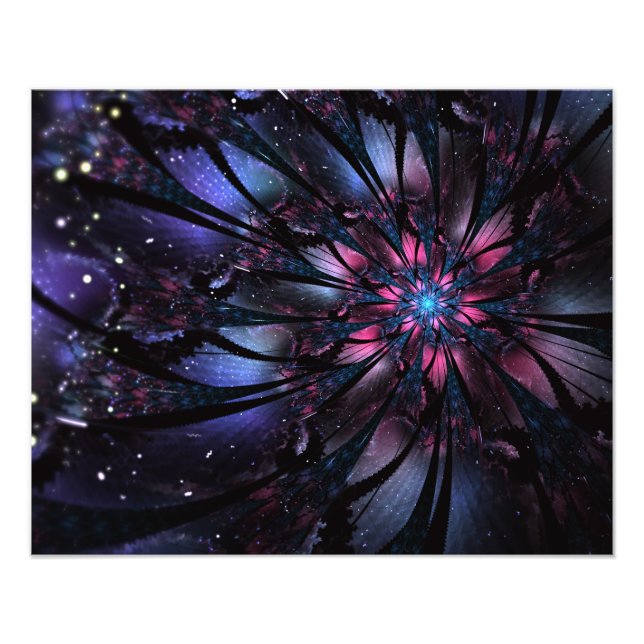 Foto design de flor fractal abstrato. (Frente)