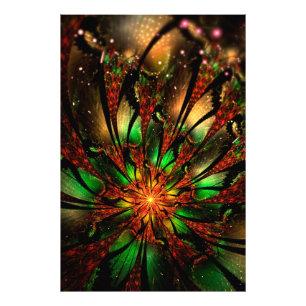 Foto design de flor fractal abstrato.