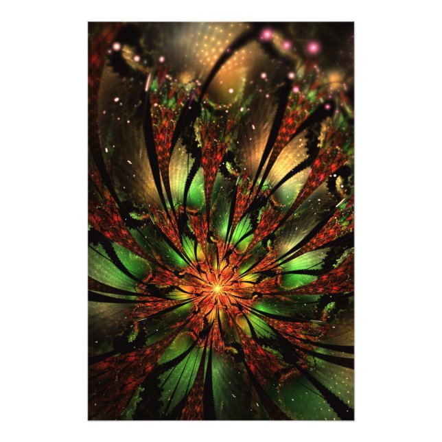 Foto design de flor fractal abstrato. (Frente)