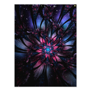Foto design de flor fractal abstrato.