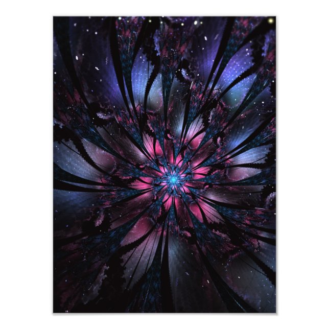 Foto design de flor fractal abstrato. (Frente)
