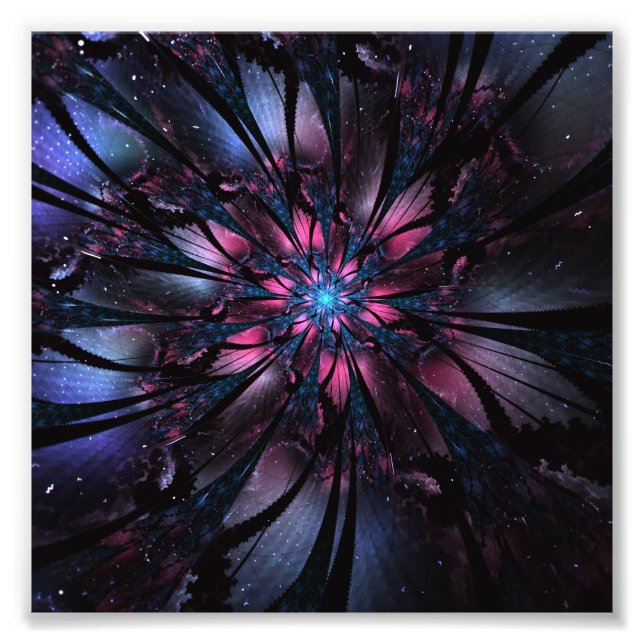 Foto design de flor fractal abstrato. (Frente)