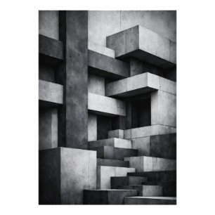 Foto Design de Penthouse Brutalista Interior Monocromát