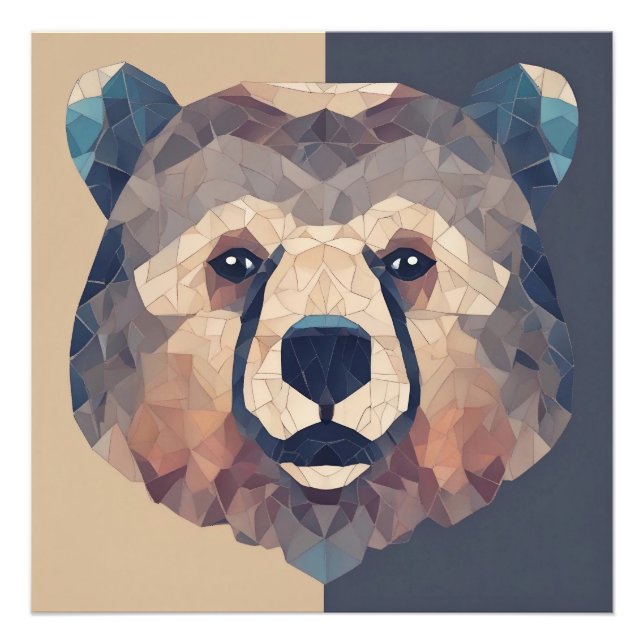 Foto Design de Poli Inferior da Cabeça de Urso (Frente)