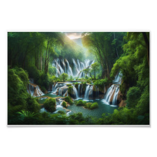 Foto Design de Poster de árvore florestal entonada