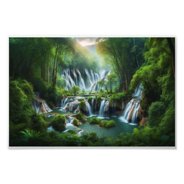 Foto Design de Poster de árvore florestal entonada (Frente)