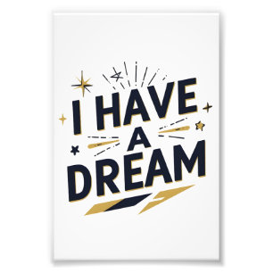 Foto Design de Tipografia Inspiradora Eu Tenho um Sonho