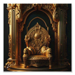 Foto Design de trono do ouro de luxo - Décor interior