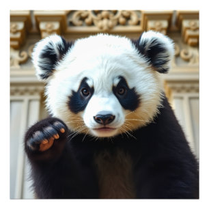 Foto Design do Panda Acenando