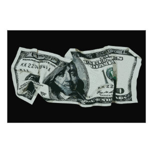 Foto Design Moderno da Nota Amassada de $100