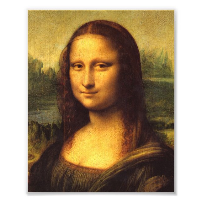 Foto Detalhe da Cabeça de Mona Lisa - Leonardo Da Vinci (Frente)