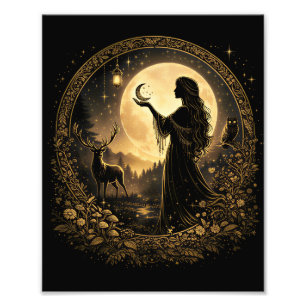 Foto Deusa da Lua Vintage Mulheres Celestiais Feminina