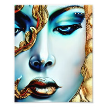 Deusa Ouro de Beleza Mística Arte Ai