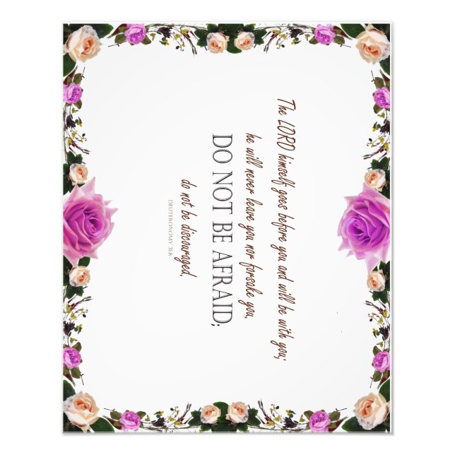 Foto Deuteronomia 31, Não Tenha Medo, (Frente)