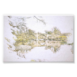 Foto Devil's Bridge Kirkby Lonsdale Pencil Sketch