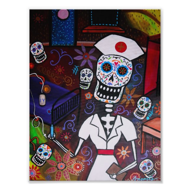 Foto Dia de los Muertos Nurse Painting (Frente)