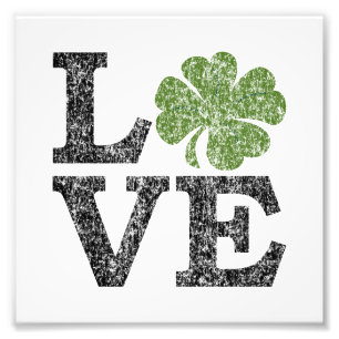 Foto Dia de São Patrício AMOR com shamrock