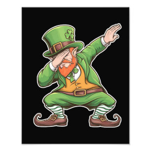 Foto Dia de São Patrício Dab Dabbing Leprechaun Verde