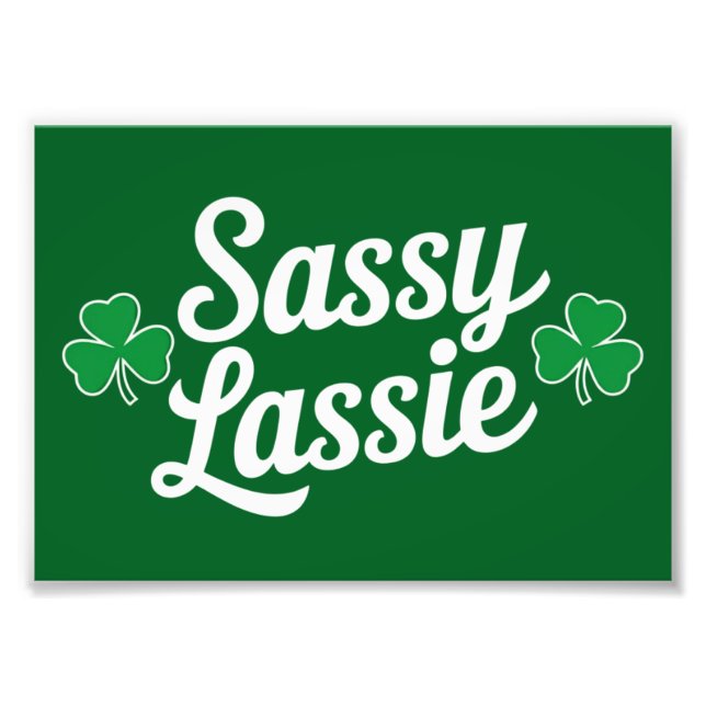 Foto Dia de São Patrício Sassy Lassie Funny Irlandês (Frente)
