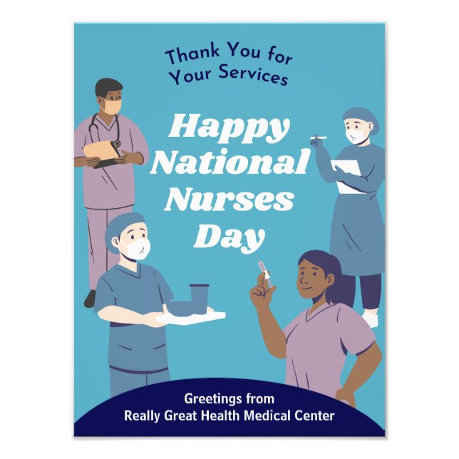 Foto Dia Nacional de Enfermeiros Personalizável (Frente)
