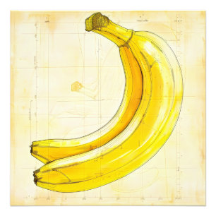 Foto Diagrama de Desenho de Banana Vintage