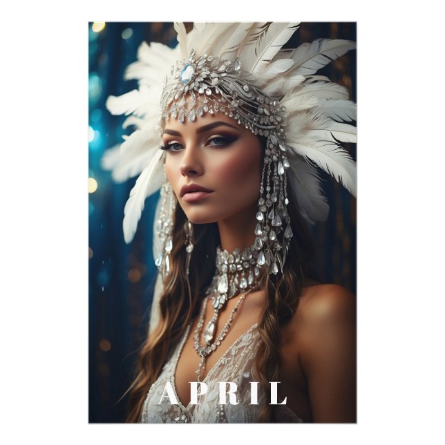 Foto *~ DIAMOND Boho Women AP53 ABRIL ANIVERSÁRIO (Frente)