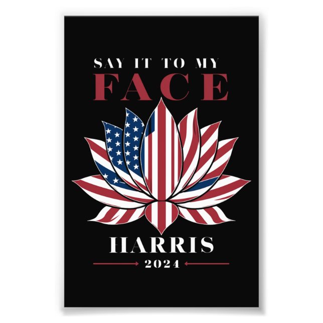 Foto Diga Isso Ao Meu Face Kamala Harris 2024 USA Lotus (Frente)