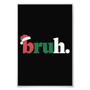 Foto Dito engraçado de meme do Bruh saudação de Natal