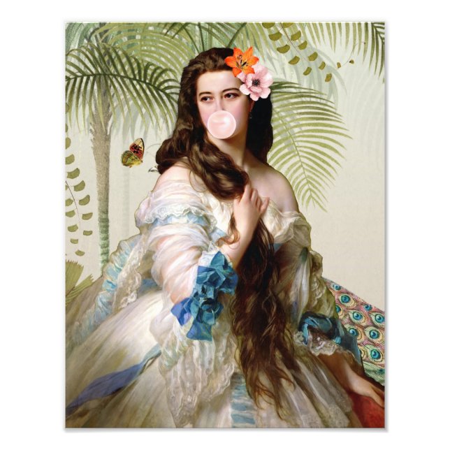 Foto Diva de chiclete tropical de fundo (Frente)