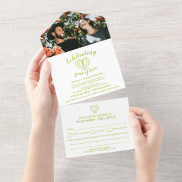 Foto do 1º aniversário de casamento com peridoto c